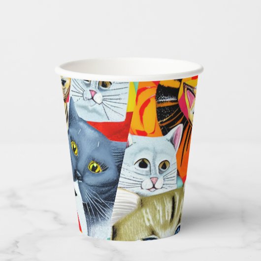 明るく美しい猫 紙コップ (正面)