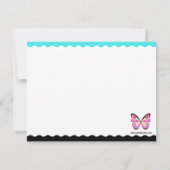 明るく美しい蝶のノートカード ノートカード (裏面)