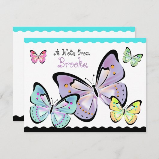 明るく美しい蝶のノートカード ノートカード (正面/裏面)