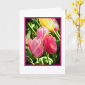 明るく美しい誕生日カード カード (黄色い花)