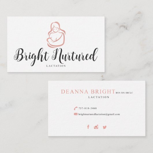 明るく育った 名刺 (正面/裏面)