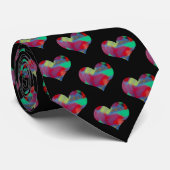 明るく華やかなハート型 ネクタイ (ロール)