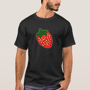 明るく赤いいちごのイラストレーション Tシャツ