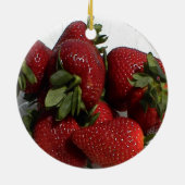 明るく赤いいちごのオーナメント セラミックオーナメント (裏面)