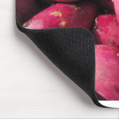 明るく赤いウチワサボテンサボテンのフルーツ マウスパッド (コーナー)