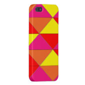 明るく赤いオレンジ黄色のピンクの光沢のある場合 iPhoneケース (裏面右)