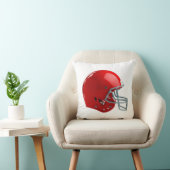 明るく赤いフットボール用ヘルメット クッション (椅子)