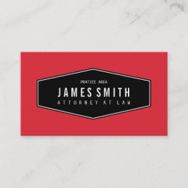 明るく赤いレトロのエレガントな弁護士 名刺