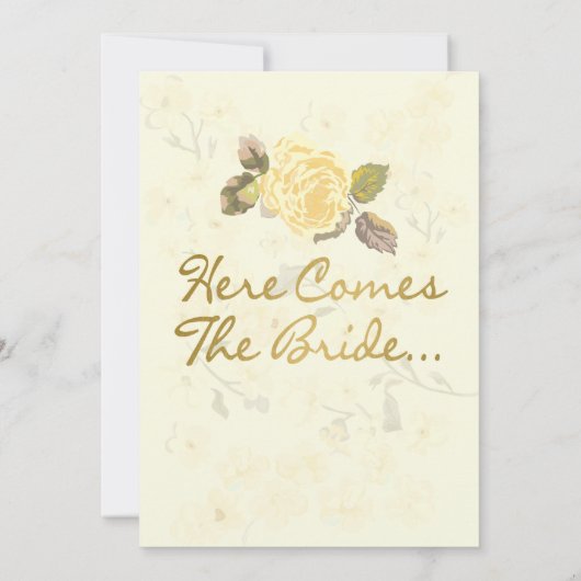 明るく赤い及びアイボリーの花のブライダルシャワーの招待状 招待状 (裏面)