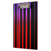 明るく赤い紫色および黒いストライプ クリップボード (左)