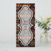 明るく赤く、黄色及び青パターン招待状 招待状 (スタンド正面)