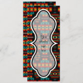 明るく赤く、黄色及び青パターン招待状 招待状 (正面/裏面)