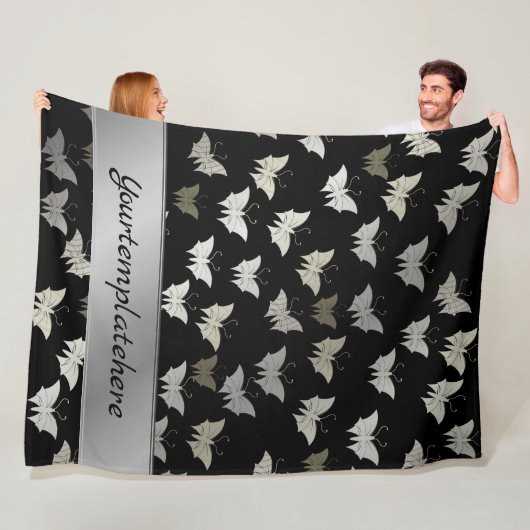 明るく輝き、蝶独占的、+パターン、 フリースブランケット (インサイチュ)