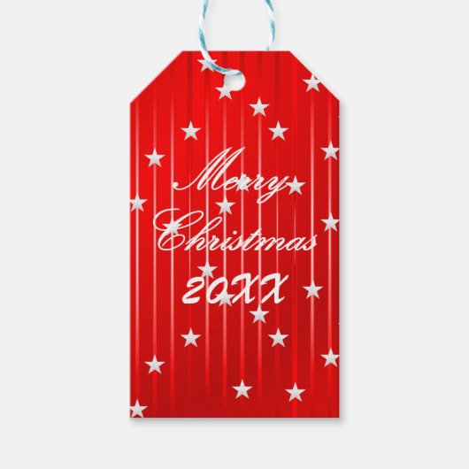 明るく輝くクリスマスのギフトタグ ギフトタグ (正面)