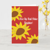 明るく輝くグリーティングカード カード (黄色い花)