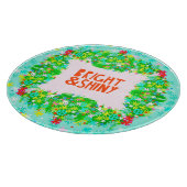 明るく輝くリース カッティングボード (角)