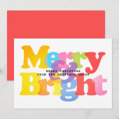 明るく輝く会社のビジネス クリスマス (正面/裏面)