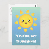 明るく輝く可愛くて幸せな太陽のまわりに ポストカード (正面/裏面)