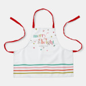 明るく陽気なクリスマスホリデーシーズンエプロン エプロン (正面)