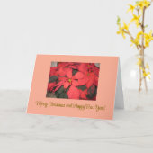 明るく陽気なクリスマス、グリーティングカード カード (黄色い花)