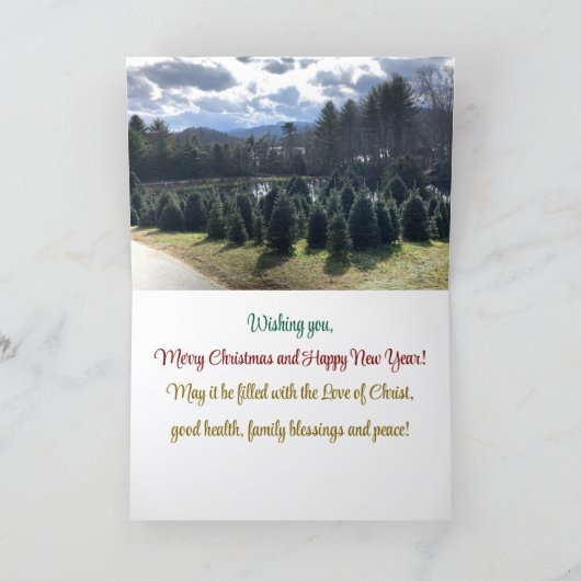 明るく陽気なクリスマス、グリーティングカード カード (内部)