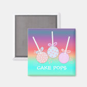 明るく陽気なケーキポップ マグネット (正面/裏面)