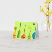 明るく陽気な誕生日カード カード (黄色い花)