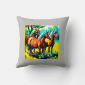 明るく陽気な馬芸。買今 クッション (裏面)