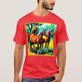 明るく陽気な馬芸。買今 Tシャツ