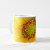 明るく陽気な黄色のひまわりコーヒーマグ コーヒーマグカップ (正面左)