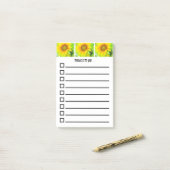 明るく陽気な黄色のひまわり～一覧を表示するには ポストイット (デスク上)