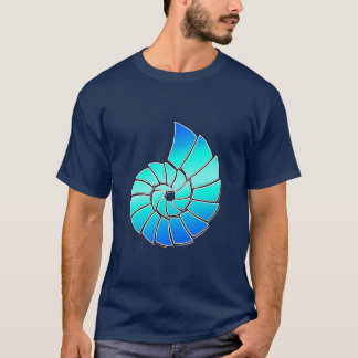 明るく青いオウムガイの貝 Tシャツ