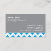 明るく青いシェブロン 名刺 (裏面)