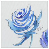 明るく青いバラ ファブリック (クローズアップ)