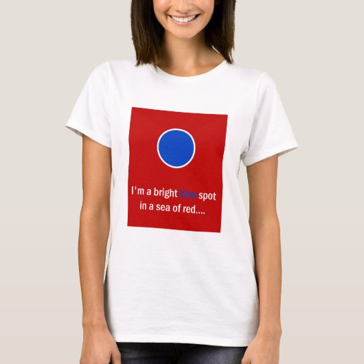 明るく青い点-民主党員 Tシャツ (正面)