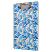明るく青い熱帯水彩画パターン クリップボード (左)