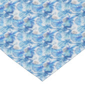 明るく青い熱帯水彩画パターン テーブルクロス (アングル)