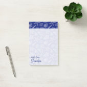 明るく青い貝パターン|はあなたの名前を加えます ポストイット (オフィス)