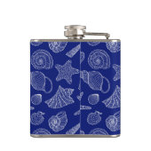 明るく青い貝パターン フラスク (裏面)