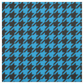 明るく青および黒く千鳥格子のな生地 ファブリック (見本)