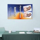 明るく青くカスタムな写真テンプレート 横断幕 (トレードショー)