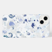 明るく青と灰色のスプラッタ柄 Case-Mate iPhoneケース (裏面 (横))
