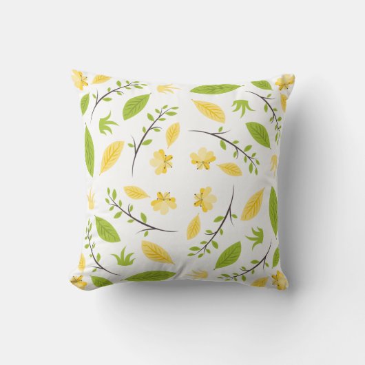 明るく風通しの春のパターン クッション (正面)