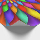 明るく鮮やかでサイケデリックな螺線形の覆い ラッピングペーパー (角)