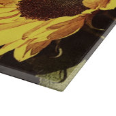 明るく黄色いヒマワリ カッティングボード (角)