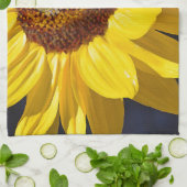 明るく黄色いヒマワリ キッチンタオル (折り畳み)