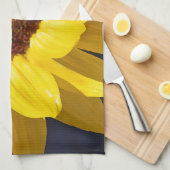 明るく黄色いヒマワリ キッチンタオル (四つ折り)