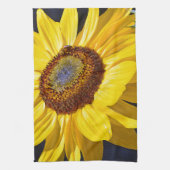 明るく黄色いヒマワリ キッチンタオル (縦)
