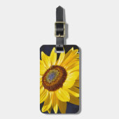 明るく黄色いヒマワリ ラゲッジタグ (正面縦)