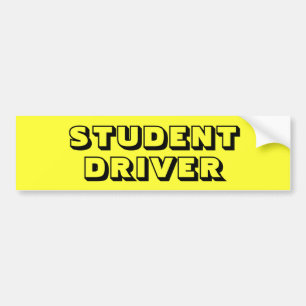 明るく黄色い学生の運転者のバンパーステッカー バンパーステッカー